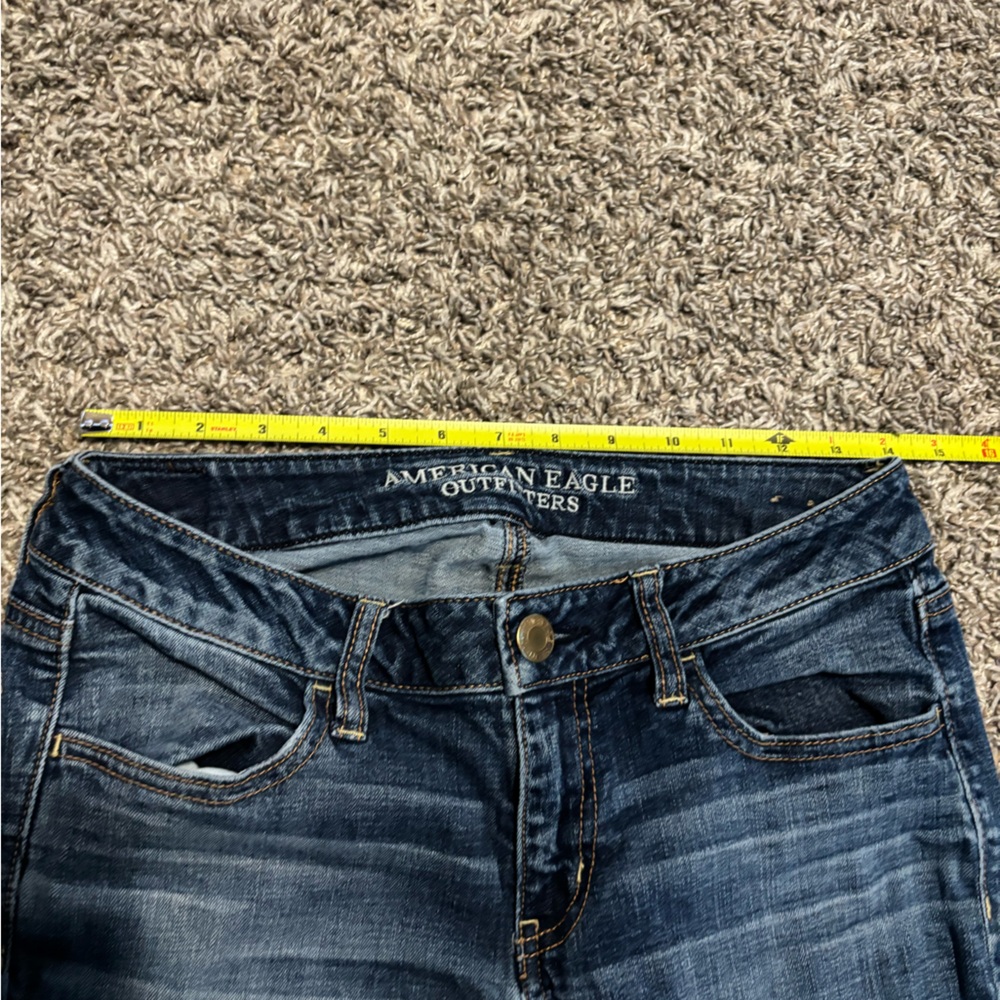 American Eagle Outfitters Women's Skinny Jeans - Medium Blue - Picture 5 of 9